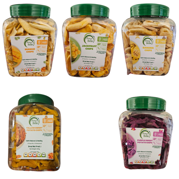 Healthy Dehydrated Fruit Chips - Large Jar