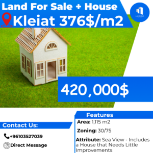 Land + House for Sale Kleiat